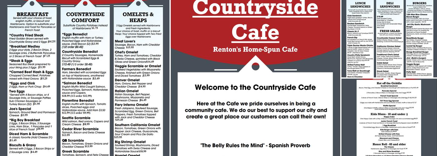 Countryside Cafe Menu