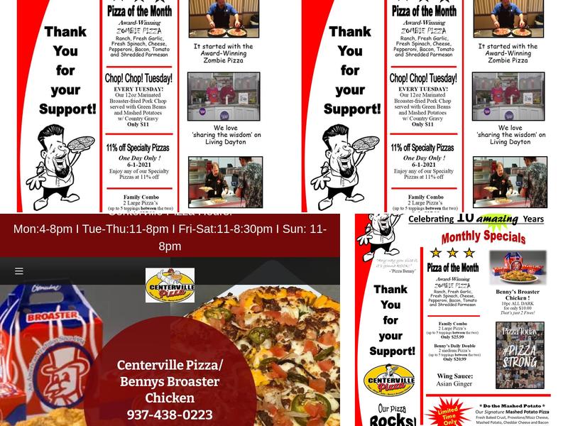 Centerville Pizza Menu