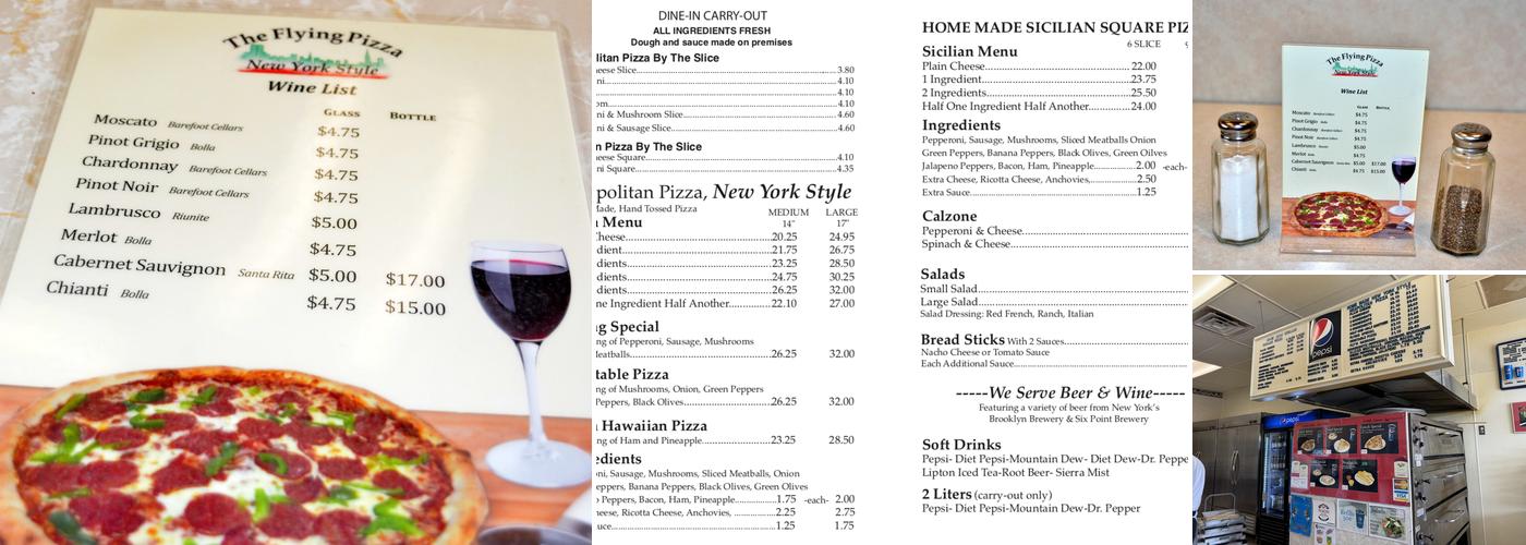 Flying Pizza Menu