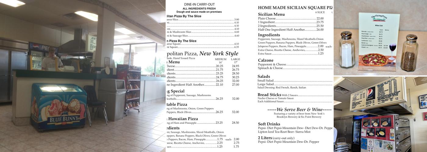 Flying Pizza Menu