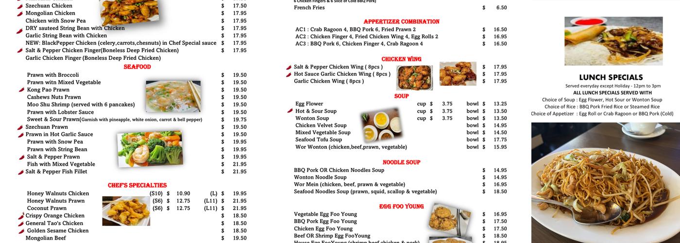 Chopsticks Menu