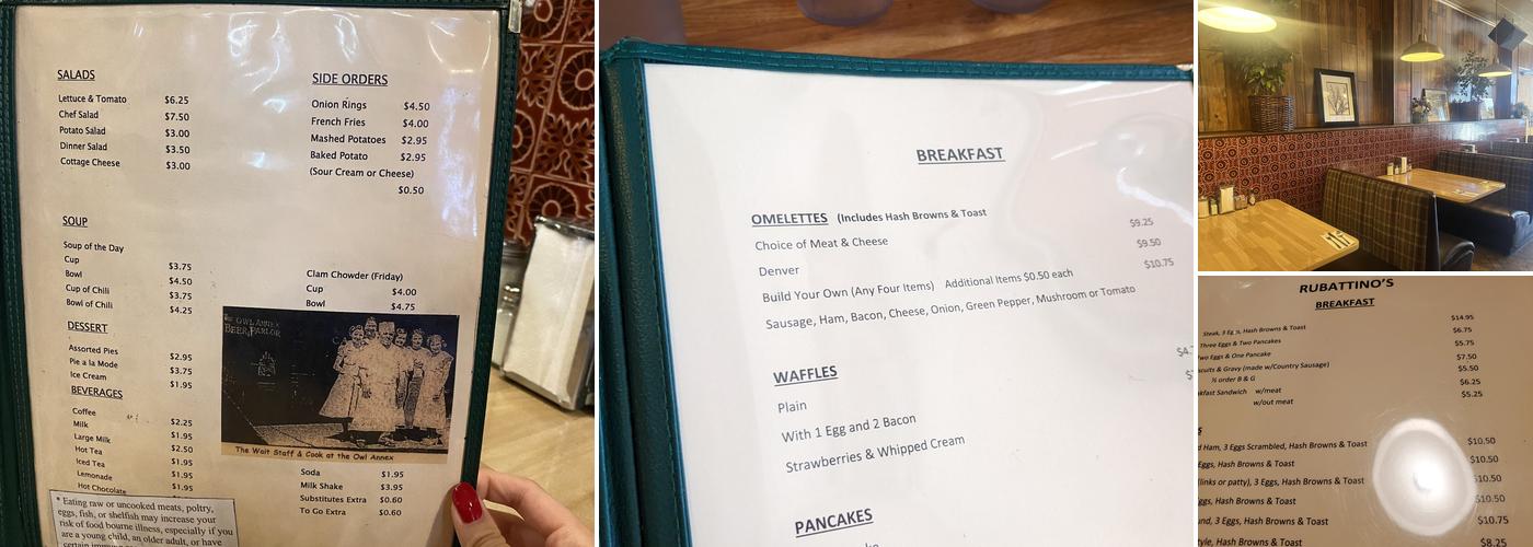 Rubattino's Restaurant Menu