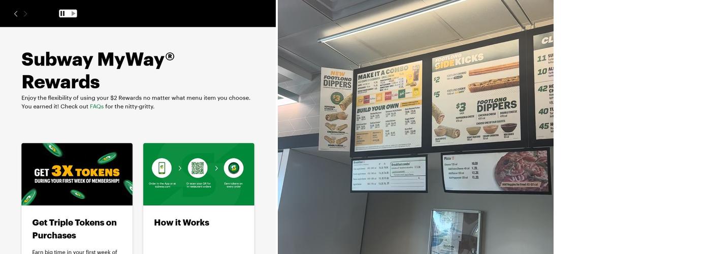 Subway Menu