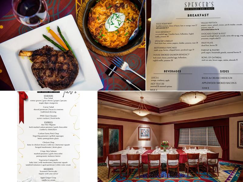 Spencer's for Steaks and Chops Menu