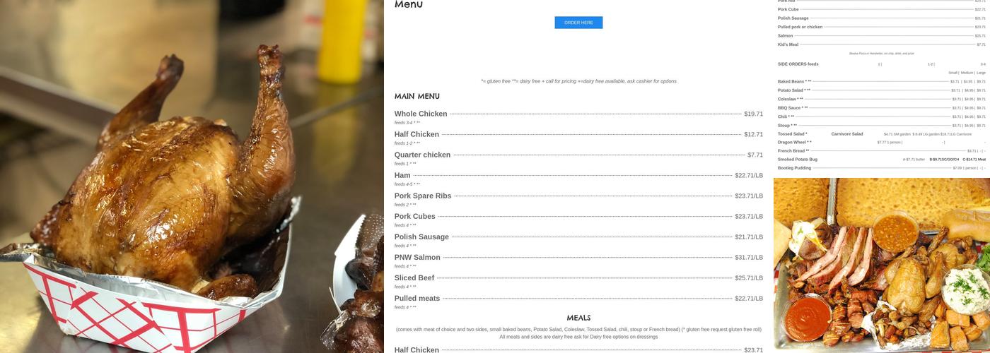 CaveMan Kitchen Menu
