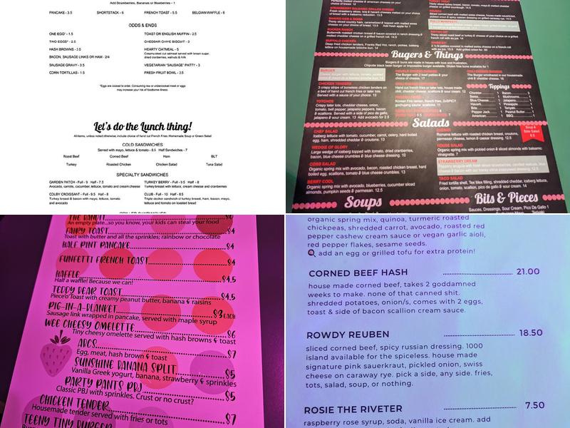 Strawberry Patch Cafe Menu