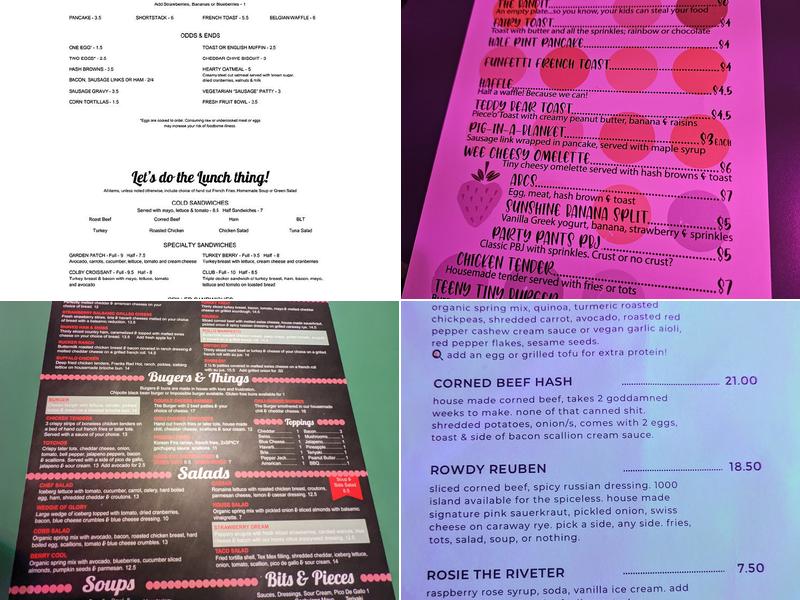 Strawberry Patch Cafe Menu