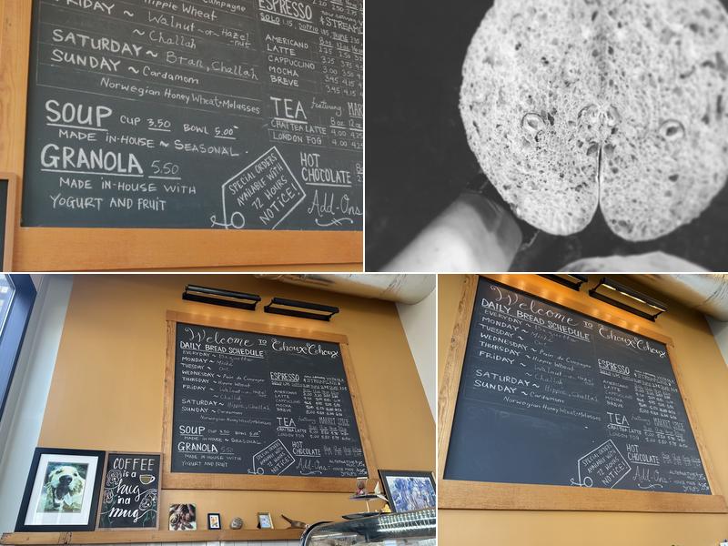 Choux Choux Bakery Menu