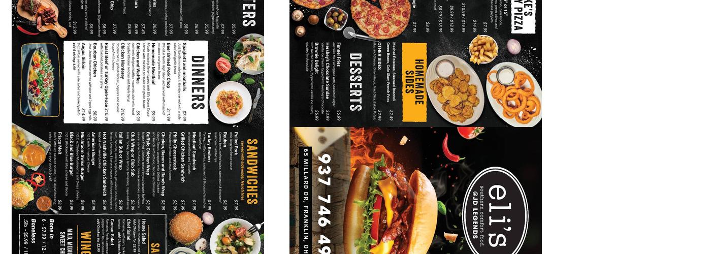 Eli's Southern Comfort Food Menu