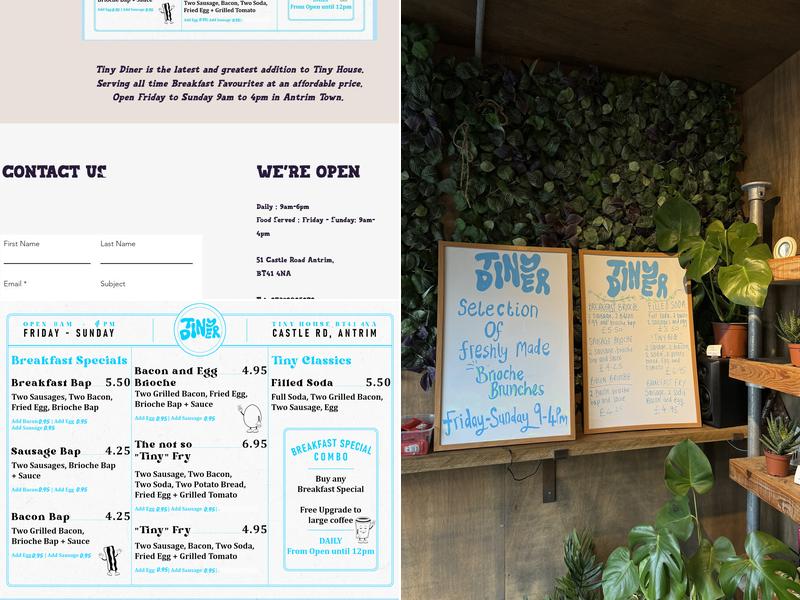 Tiny House Coffee Menu