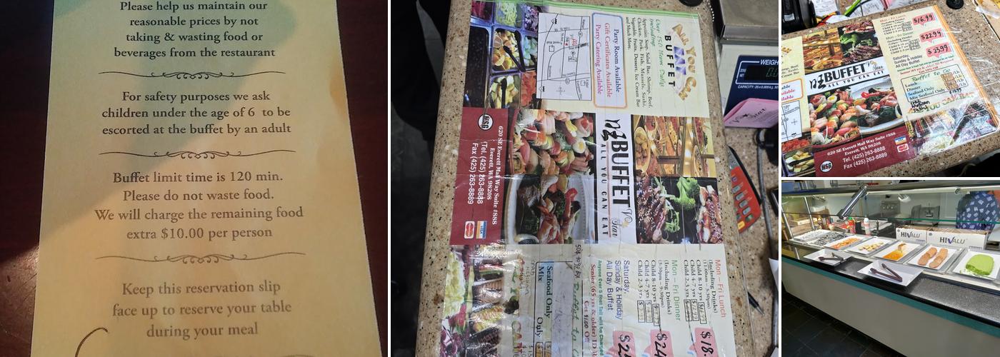 V Star Buffet Menu