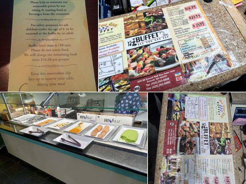V Star Buffet Menu