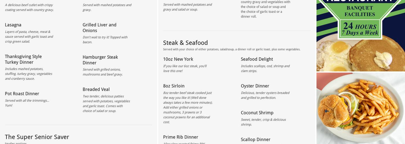Dons Restaurant Menu