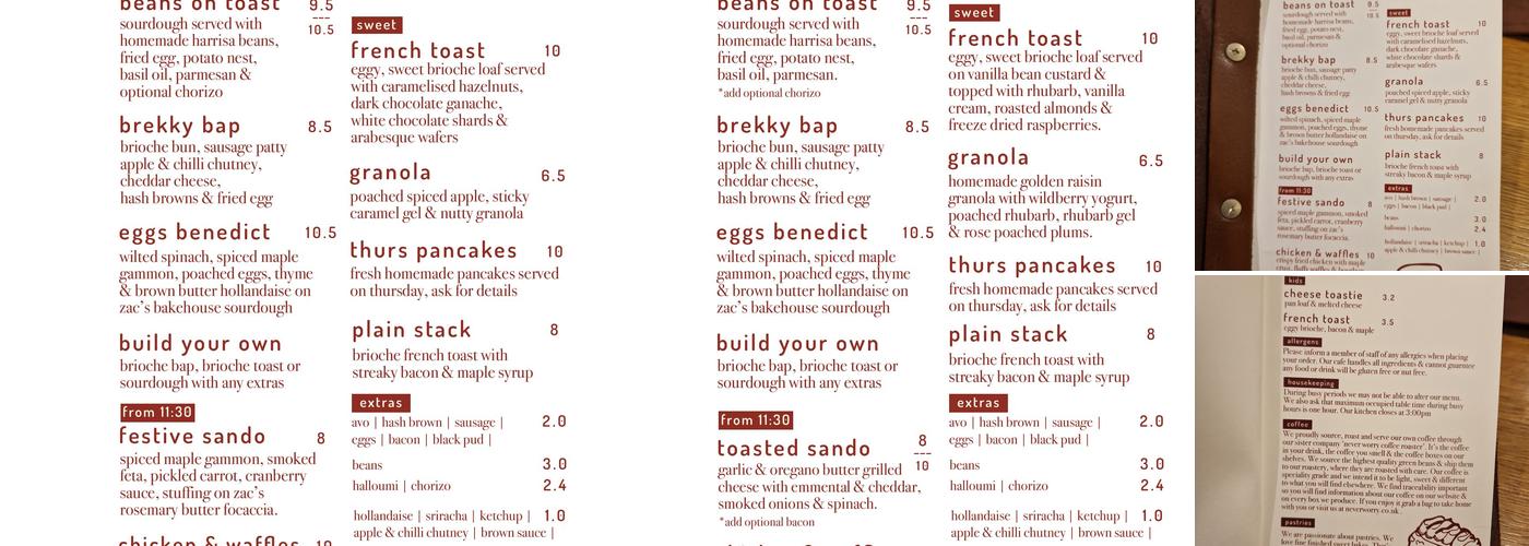 Third Day Coffee Menu