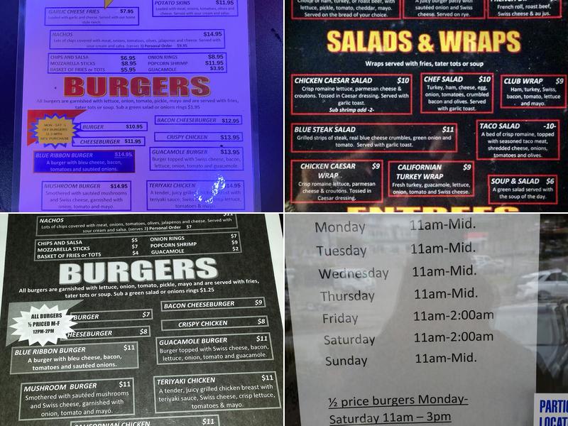 Clubhouse Grill Menu