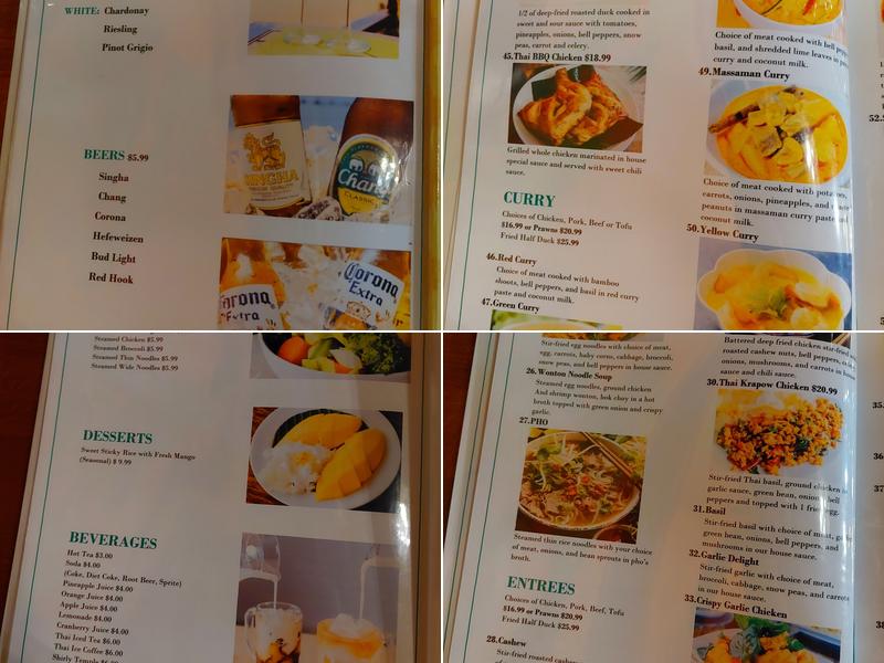 Thai Gusto Menu