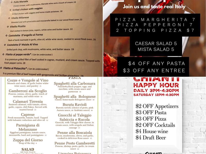 Luca Italian Restaurant Menu