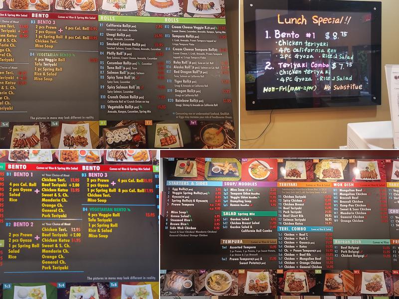 Bento Factory Menu