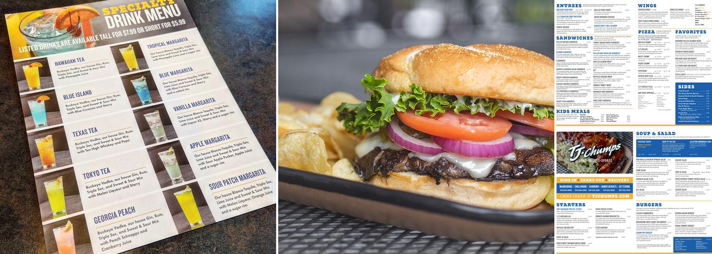 TJ Chumps Menu