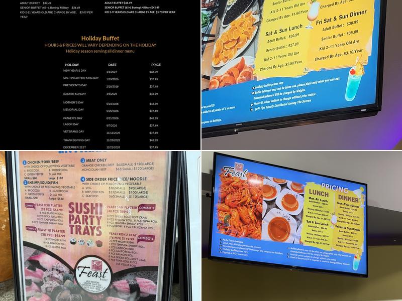 Feast Buffet Menu