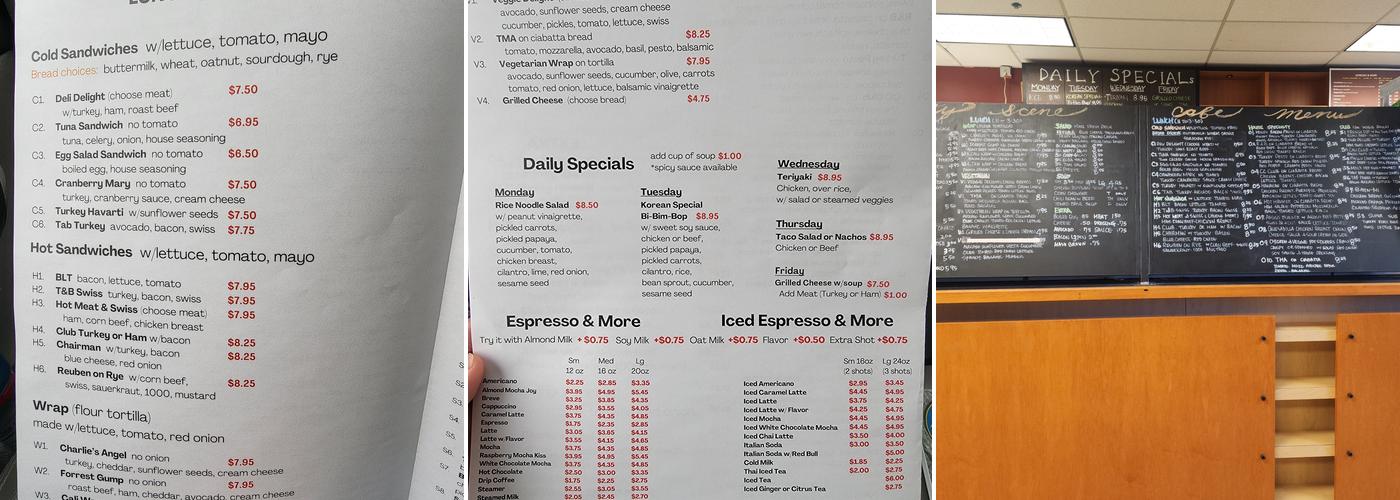City Scenes Cafe Menu