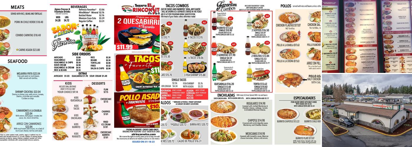 El Rinconsito Menu