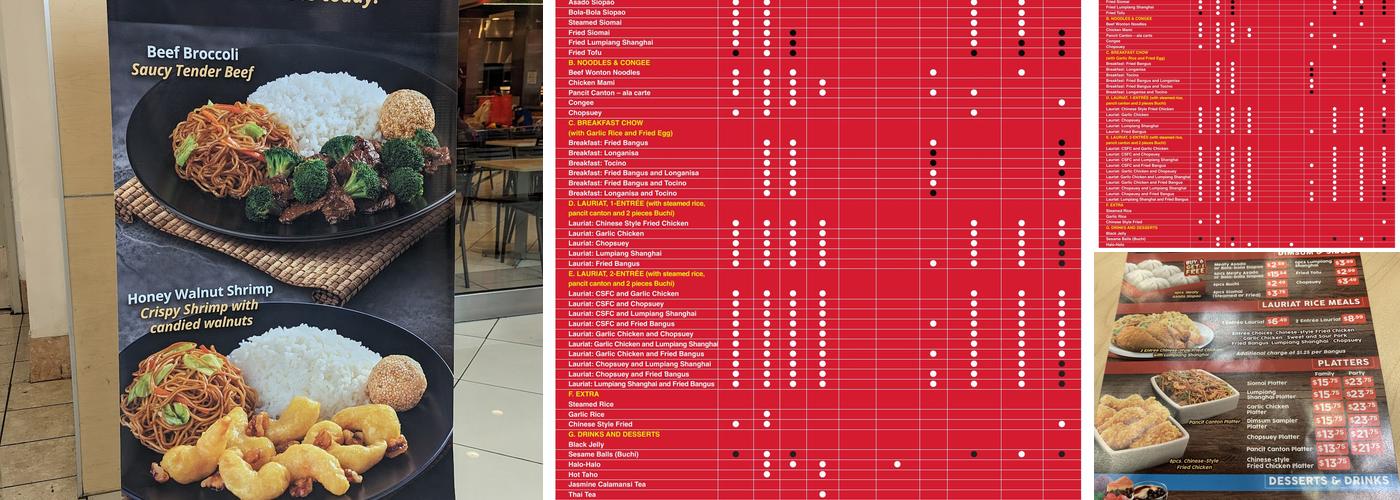 Chowking Menu