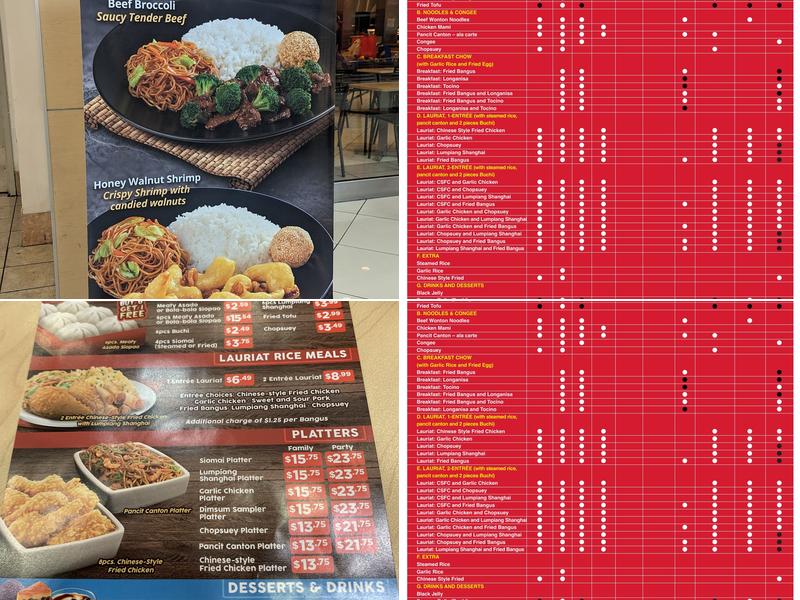 Chowking Menu