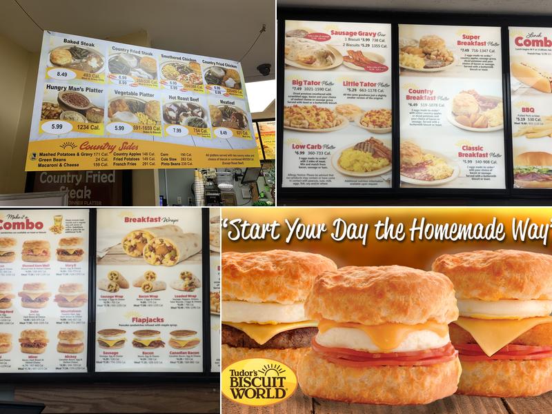 Tudor's Biscuit World Menu