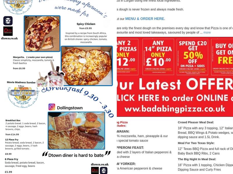 D Town Cafe - Lurgan Menu