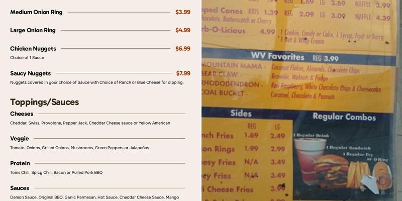 Tom's Menu