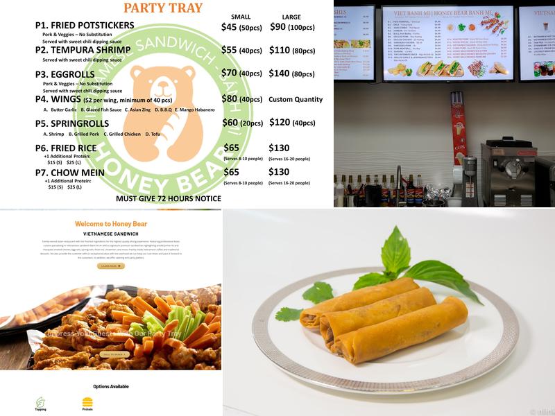 Honey Bear Vietnamese Sandwich Menu
