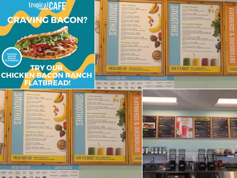 Tropical Smoothie Cafe Menu