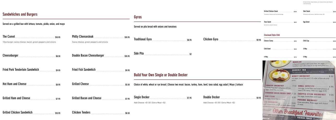 The Mason Grill Menu