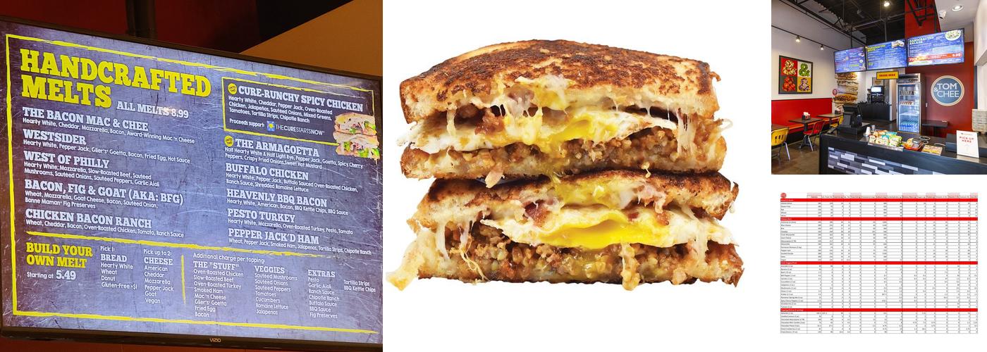 Tom & Chee Menu