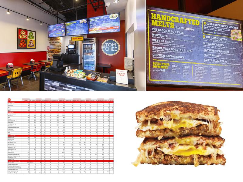Tom & Chee Menu