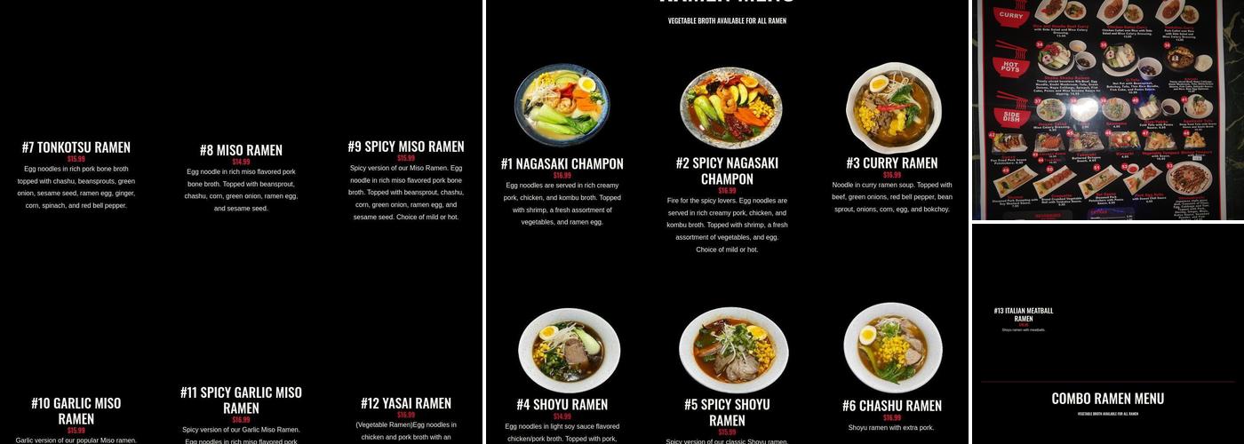 I Love Ramen Menu