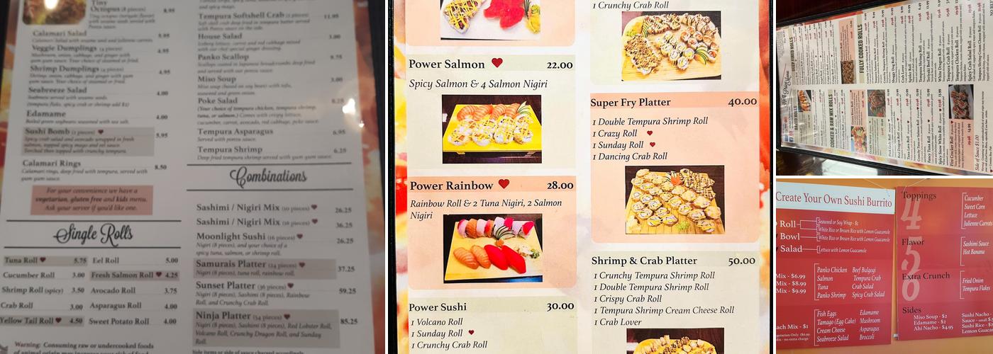 Sushi Samurais Menu