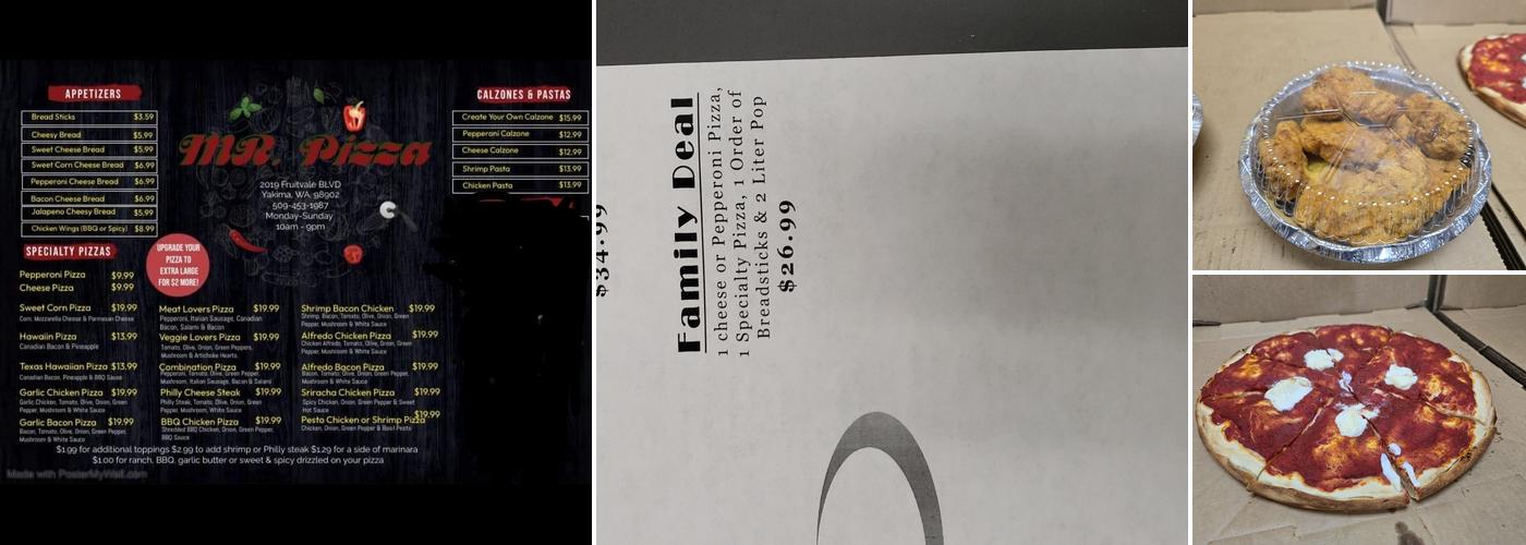 Mr. Pizza Menu