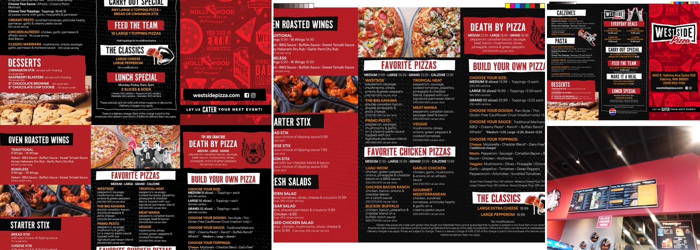 Westside Pizza Menu
