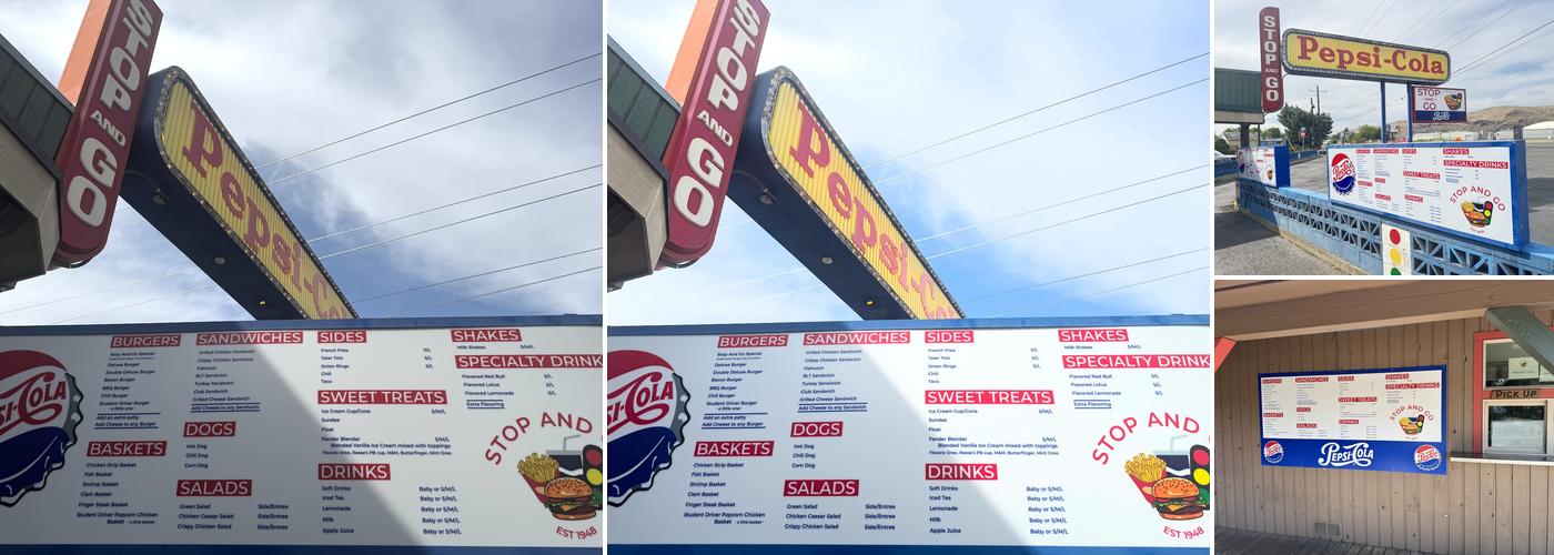 Stop & Go Drive Inn Menu