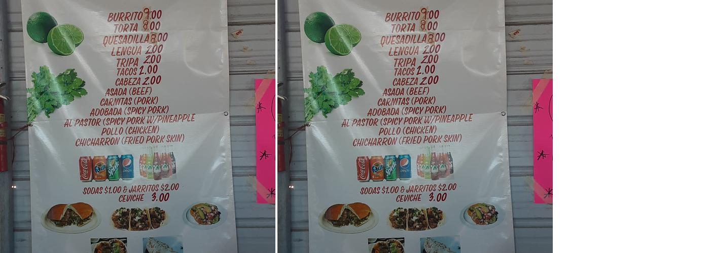 Sanchez Tacos Menu