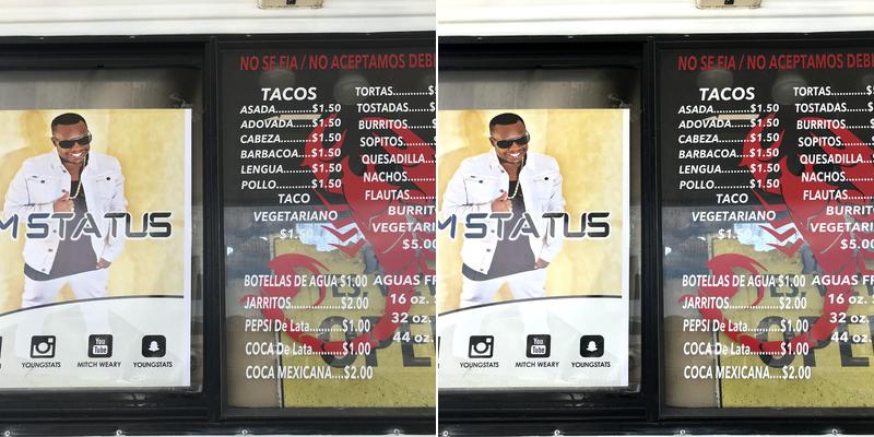 Scorpion Tacos Menu