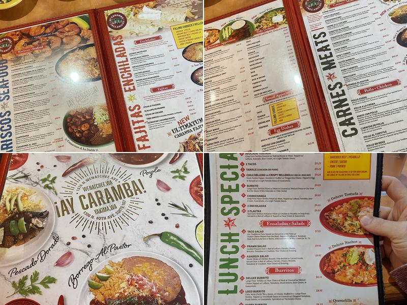 Ay Caramba Mexican Grill Menu