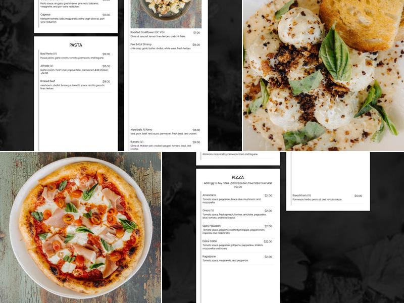 Piccolo Kitchen Bar Menu