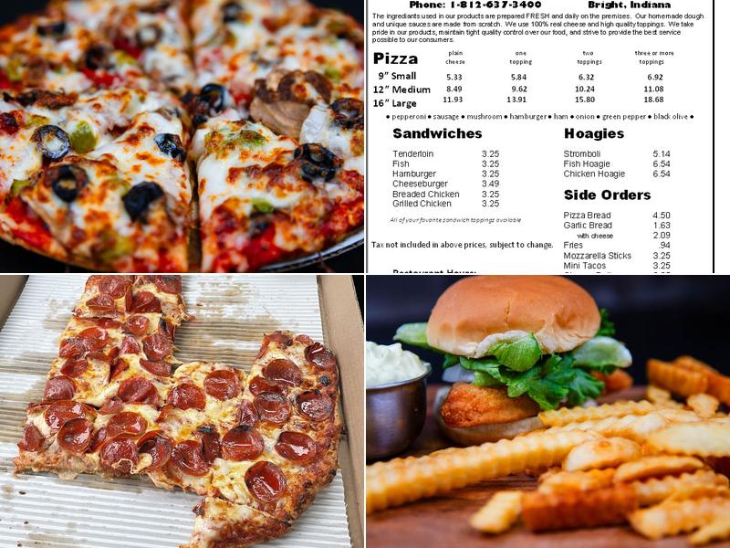 Primetime Pizza Menu