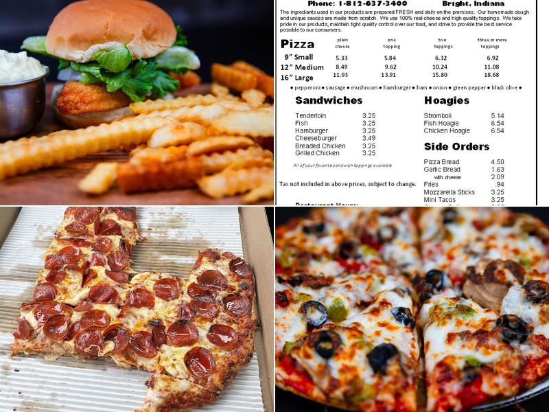 Primetime Pizza Menu