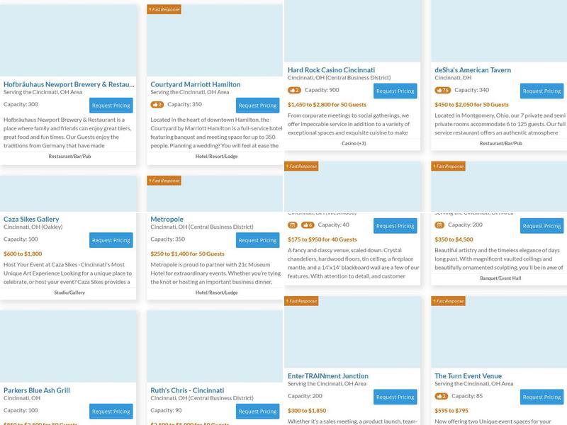 The Westside Venue Menu