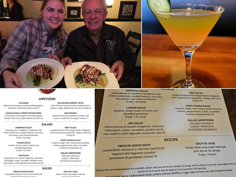 Ambrosia Bistro and Wine Bar Menu