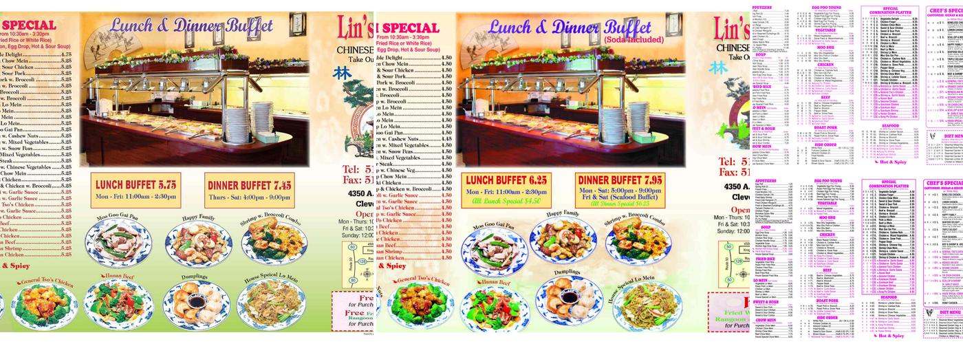 Lin's Garden Menu